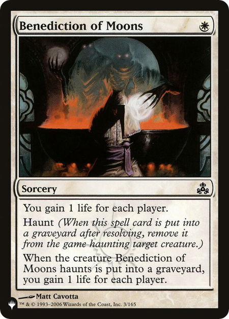 Benediction of Moons - The List Reprints Magic: The Gathering trading card