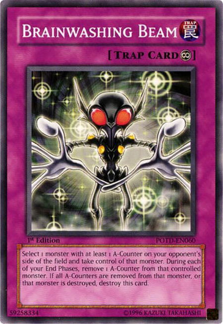 Brainwashing Beam - Power of the Duelist YuGiOh trading card