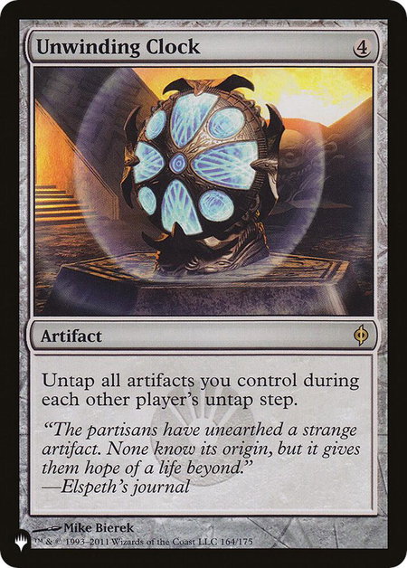 Unwinding Clock - The List Reprints Magic: The Gathering trading card