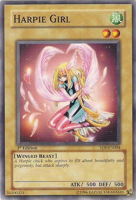 Harpie Girl trading card from Structure Deck: Lord of the Storm Harpie Girl - Structure Deck: Lord of the Storm YuGiOh trading card