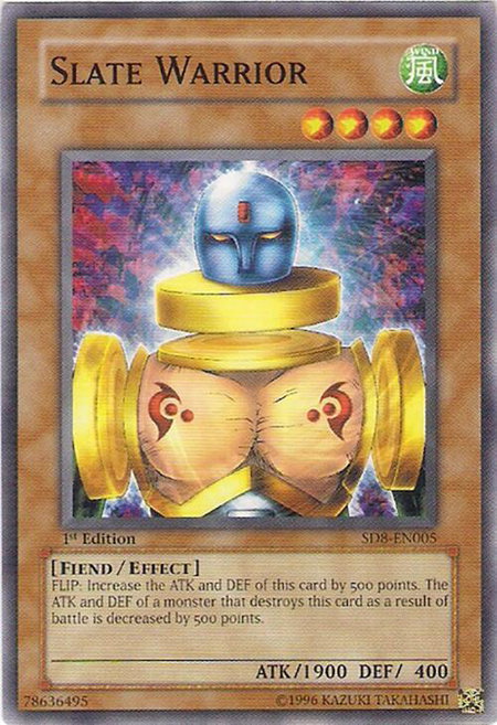 Slate Warrior trading card from Structure Deck: Lord of the Storm Slate Warrior - Structure Deck: Lord of the Storm YuGiOh trading card