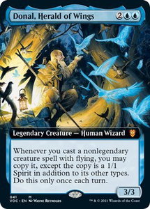 Donal, Herald of Wings (Extended Art) - Commander: Innistrad: Crimson Vow (VOC) #41 - Mythic Rare Magic: The Gathering Trading Card