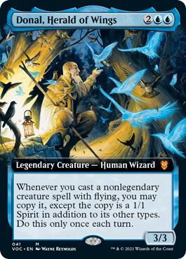 Donal, Herald of Wings (Extended Art) - Commander: Innistrad: Crimson Vow Magic: The Gathering trading card
