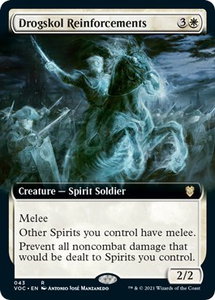 Drogskol Reinforcements (Extended Art) - Commander: Innistrad: Crimson Vow (VOC) #43 - Rare Magic: The Gathering Trading Card