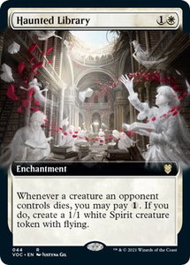Haunted Library (Extended Art) - Commander: Innistrad: Crimson Vow (VOC) #44 - Rare Magic: The Gathering Trading Card