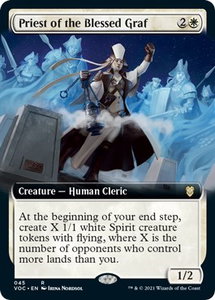 Priest of the Blessed Graf (Extended Art) - Commander: Innistrad: Crimson Vow (VOC) #45 - Rare Magic: The Gathering Trading Card
