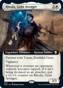 Rhoda, Geist Avenger (Extended Art) - Commander: Innistrad: Crimson Vow (VOC) #46 - Rare Magic: The Gathering Trading Card