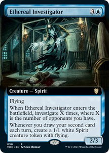 Ethereal Investigator (Extended Art) - Commander: Innistrad: Crimson Vow (VOC) #50 - Rare Magic: The Gathering Trading Card