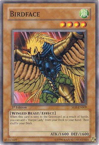 Birdface - Structure Deck: Lord of the Storm  #SD8-EN009 - Common / Short Print YuGiOh Trading Card