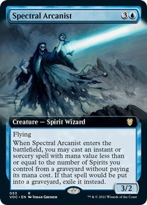 Spectral Arcanist (Extended Art) - Commander: Innistrad: Crimson Vow (VOC) #53 - Rare Magic: The Gathering Trading Card