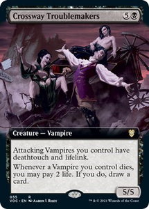 Crossway Troublemakers (Extended Art) - Commander: Innistrad: Crimson Vow (VOC) #55 - Rare Magic: The Gathering Trading Card