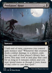 Predators' Hour (Extended Art) - Commander: Innistrad: Crimson Vow (VOC) #59 - Rare Magic: The Gathering Trading Card
