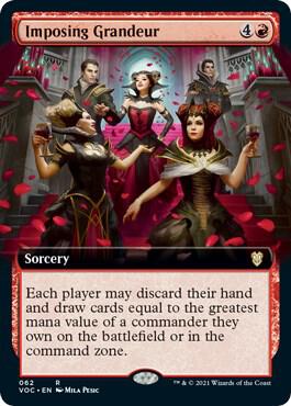 Imposing Grandeur (Extended Art) trading card from Commander: Innistrad: Crimson Vow Imposing Grandeur (Extended Art) - Commander: Innistrad: Crimson Vow Magic: The Gathering trading card