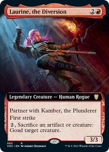 Laurine, the Diversion (Extended Art) - Commander: Innistrad: Crimson Vow (VOC) #63 - Rare Magic: The Gathering Trading Card