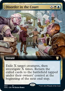 Disorder in the Court (Extended Art) - Commander: Innistrad: Crimson Vow (VOC) #67 - Rare Magic: The Gathering Trading Card