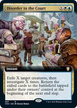 Disorder in the Court (Extended Art) - Commander: Innistrad: Crimson Vow Magic: The Gathering trading card