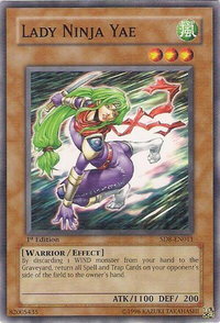 Lady Ninja Yae - Structure Deck: Lord of the Storm  #SD8-EN011 - Common / Short Print YuGiOh Trading Card