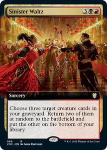 Sinister Waltz (Extended Art) - Commander: Innistrad: Crimson Vow (VOC) #68 - Rare Magic: The Gathering Trading Card