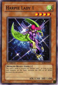 Harpie Lady 1 - Structure Deck: Lord of the Storm  #SD8-EN013 - Common / Short Print YuGiOh Trading Card