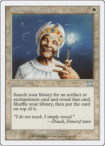 Enlightened Tutor trading card from Classic Sixth Edition Enlightened Tutor - Classic Sixth Edition Magic: The Gathering trading card