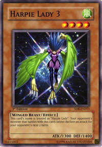 Harpie Lady 3 - Structure Deck: Lord of the Storm  #SD8-EN015 - Common / Short Print YuGiOh Trading Card