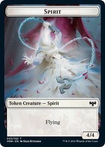 Spirit Token (003) - Innistrad: Crimson Vow (VOW) #3 - Token Magic: The Gathering Trading Card