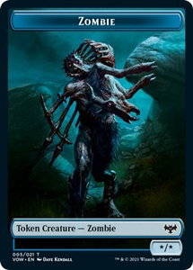 Zombie Token (005) - Innistrad: Crimson Vow (VOW) #5 - Token Magic: The Gathering Trading Card