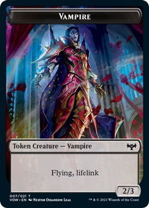 Vampire Token (007) - Innistrad: Crimson Vow (VOW) #7 - Token Magic: The Gathering Trading Card
