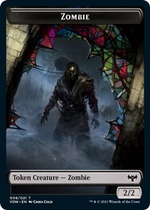 Zombie Token (008) - Innistrad: Crimson Vow (VOW) #8 - Token Magic: The Gathering Trading Card