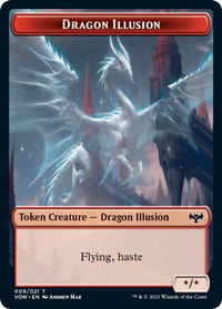 Dragon Illusion Token - Innistrad: Crimson Vow (VOW) #9 - Token Magic: The Gathering Trading Card