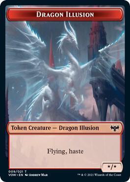 Dragon Illusion Token trading card from Innistrad: Crimson Vow Dragon Illusion Token - Innistrad: Crimson Vow Magic: The Gathering trading card