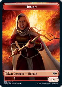 Human Token (010) - Innistrad: Crimson Vow (VOW) #10 - Token Magic: The Gathering Trading Card