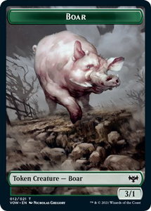 Boar Token - Innistrad: Crimson Vow (VOW) #12 - Token Magic: The Gathering Trading Card