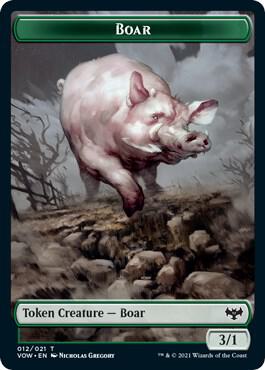 Boar Token trading card from Innistrad: Crimson Vow Boar Token - Innistrad: Crimson Vow Magic: The Gathering trading card