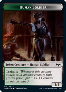 Human Soldier Token - Innistrad: Crimson Vow (VOW) #15 - Token Magic: The Gathering Trading Card