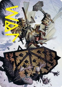 Estwald Shieldbasher Art Card (Gold-Stamped Signature) - Art Series: Innistrad: Crimson Vow (ASVOW) #9 - Special Magic: The Gathering Trading Card