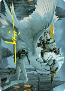 Gryff Rider Art Card (Gold-Stamped Signature) - Art Series: Innistrad: Crimson Vow (ASVOW) #10 - Special Magic: The Gathering Trading Card