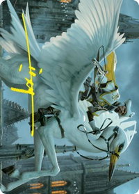 Gryff Rider Art Card (Gold-Stamped Signature) - Art Series: Innistrad: Crimson Vow (ASVOW) #10 - Special Magic: The Gathering Trading Card