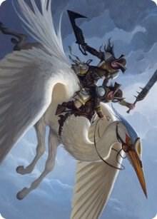 Gryffwing Cavalry Art Card - Art Series: Innistrad: Crimson Vow Magic: The Gathering trading card