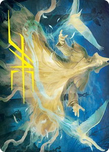 Heron-Blessed Geist Art Card (Gold-Stamped Signature) - Art Series: Innistrad: Crimson Vow (ASVOW) #13 - Special Magic: The Gathering Trading Card