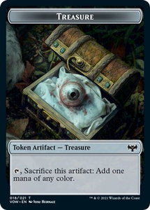 Treasure Token - Innistrad: Crimson Vow (VOW) #18 - Token Magic: The Gathering Trading Card