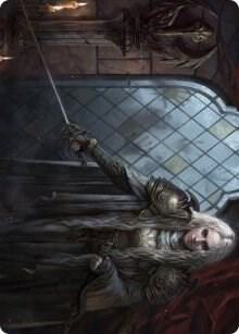 Thalia, Guardian of Thraben Art Card trading card from Art Series: Innistrad: Crimson Vow Thalia, Guardian of Thraben Art Card - Art Series: Innistrad: Crimson Vow Magic: The Gathering trading card