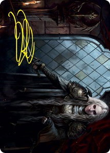 Thalia, Guardian of Thraben Art Card (Gold-Stamped Signature) - Art Series: Innistrad: Crimson Vow (ASVOW) #18 - Special Magic: The Gathering Trading Card