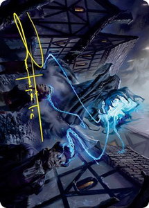 Dreamshackle Geist Art Card (Gold-Stamped Signature) - Art Series: Innistrad: Crimson Vow (ASVOW) #22 - Special Magic: The Gathering Trading Card
