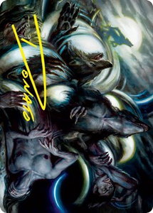 Lunar Rejection Art Card (Gold-Stamped Signature) - Art Series: Innistrad: Crimson Vow (ASVOW) #23 - Special Magic: The Gathering Trading Card