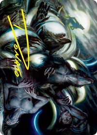 Lunar Rejection Art Card (Gold-Stamped Signature) - Art Series: Innistrad: Crimson Vow (ASVOW) #23 - Special Magic: The Gathering Trading Card