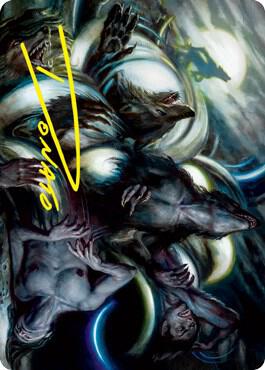 Lunar Rejection Art Card (Gold-Stamped Signature) - Art Series: Innistrad: Crimson Vow Magic: The Gathering trading card