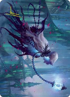 Wanderlight Spirit Art Card (Gold-Stamped Signature) - Art Series: Innistrad: Crimson Vow Magic: The Gathering trading card