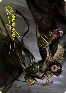 Bloodcrazed Socialite Art Card (Gold-Stamped Signature) - Art Series: Innistrad: Crimson Vow (ASVOW) #28 - Special Magic: The Gathering Trading Card