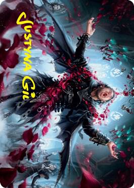 Bloodsoaked Reveler Art Card (Gold-Stamped Signature) - Art Series: Innistrad: Crimson Vow Magic: The Gathering trading card